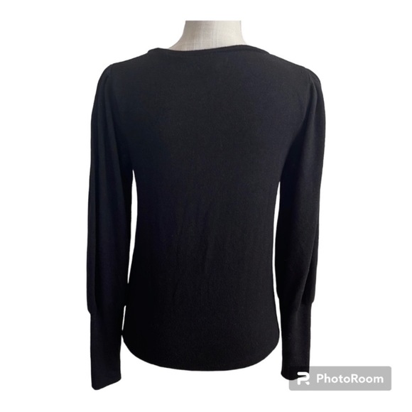 Madewell Women's Black V-Neck Long Sleeve T-Shirt Size S - Picture 2 of 7
